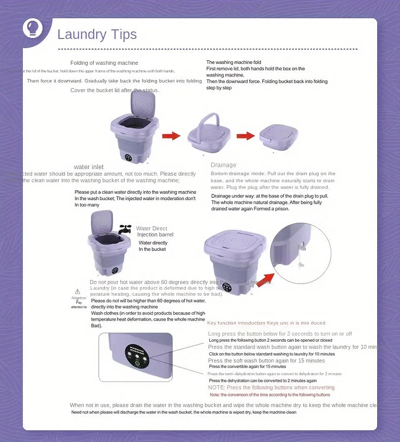 Mini Folding Washer